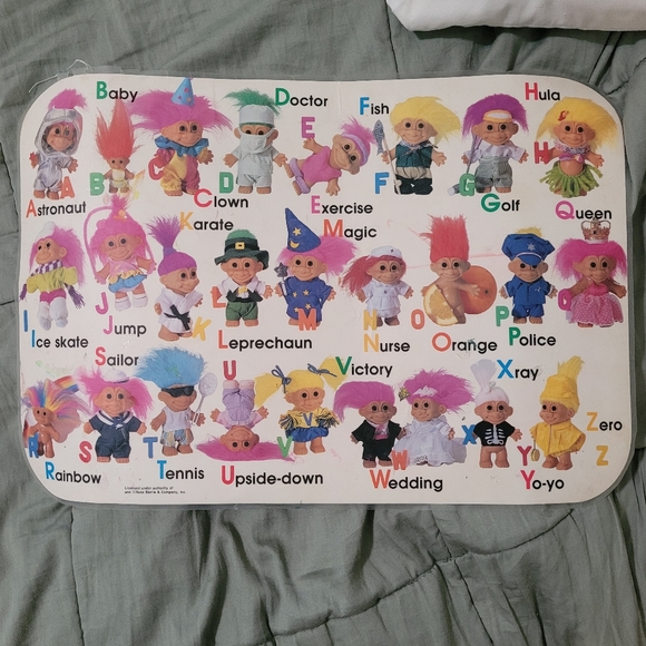 90's Trolls Placemat (authentic) - Picture 3 of 4